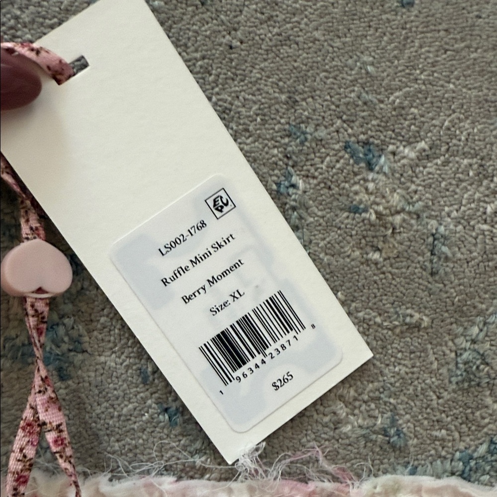 LoveShackFancy Ruffle Mini Skirt- Berry Moment - Picture 5 of 7